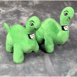 Sinclair Gas Oil Brontosaurus Dinosaur 9 Inch Long Green Plush Toy Pair